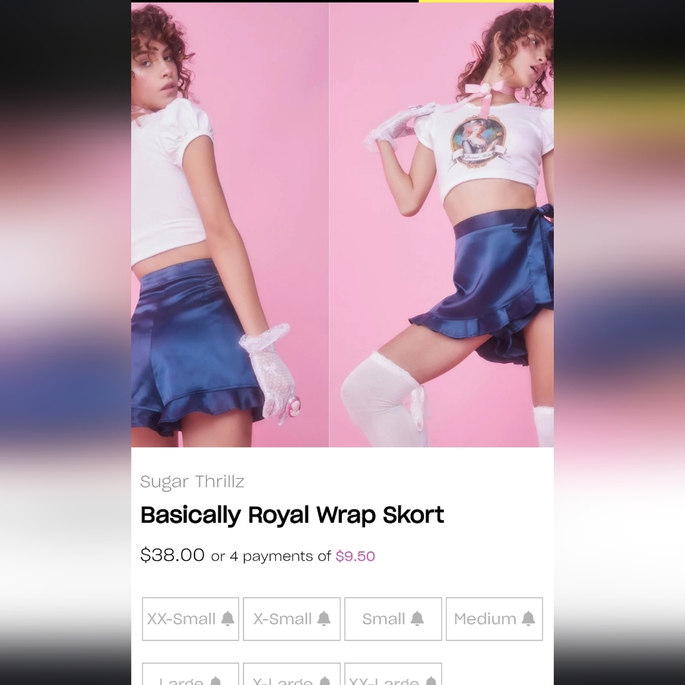 SUGAR THRILLS BASICALLY ROYAL WRAP SKORT